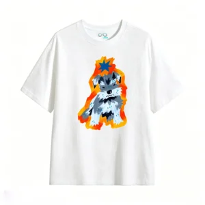 Remera Algodón Estampado Schnauzer Arte Urbano Premium