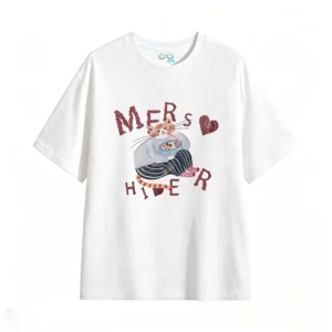 主图_2 Remera Algodón Estampada Gato Kawaii Diseño Oversize Premium
