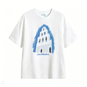 主图_2 Remera Algodón Estampado Santorini Diseño Clásico Premium