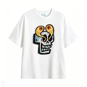 Remera Algodón Estampado Calavera Ojos Diseño Urbano Premium