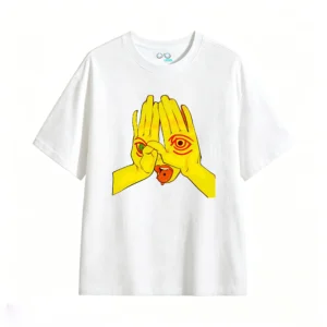 Remera Algodón Estampado Surrealista Diseño Urbano Oversize
