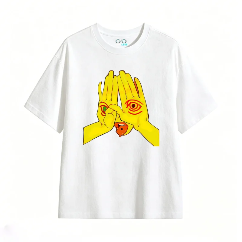 主图_2 Remera Algodón Estampado Surrealista Diseño Urbano Oversize