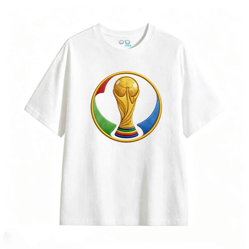 Remera Algodón Copa Mundial Estampado Premium Fútbol Argentino