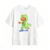 Remera Algodón Estampado Dino Scooter Diseño Kawaii Premium