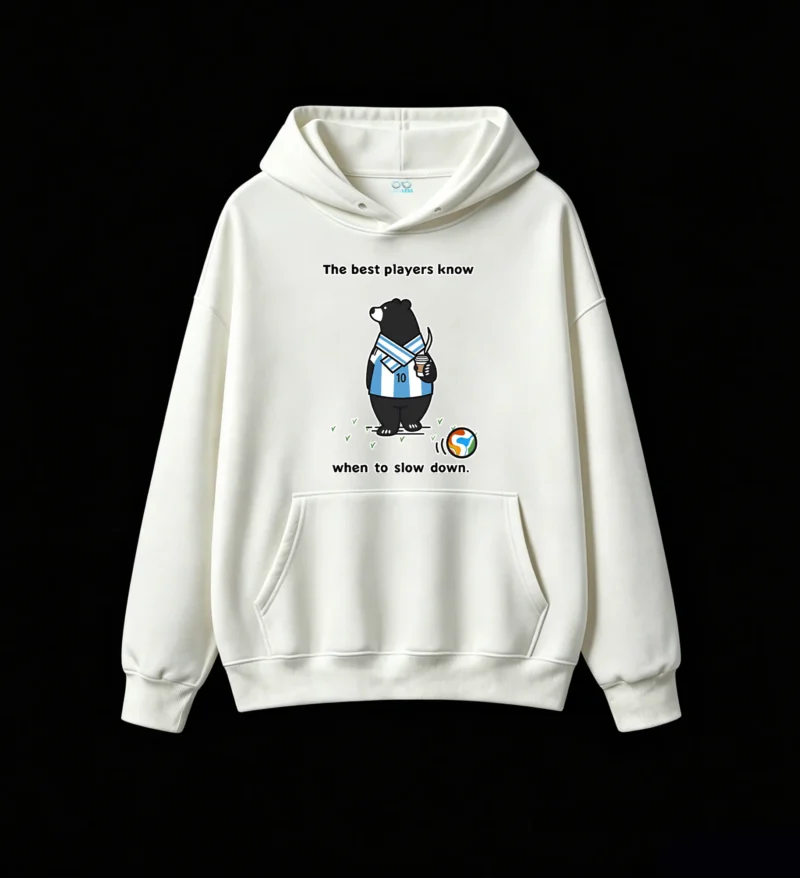 主图_2 Buzo con Capucha Algodón Estampada Oso Selección Argentina Premium