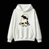 Buzo con Capucha Algodón Oveja Estampada Diseño Kawaii Moda Oversize