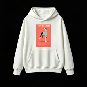 主图_2 Buzo con Capucha Algodón Estampado Galgo Italiano Diseño Exclusivo