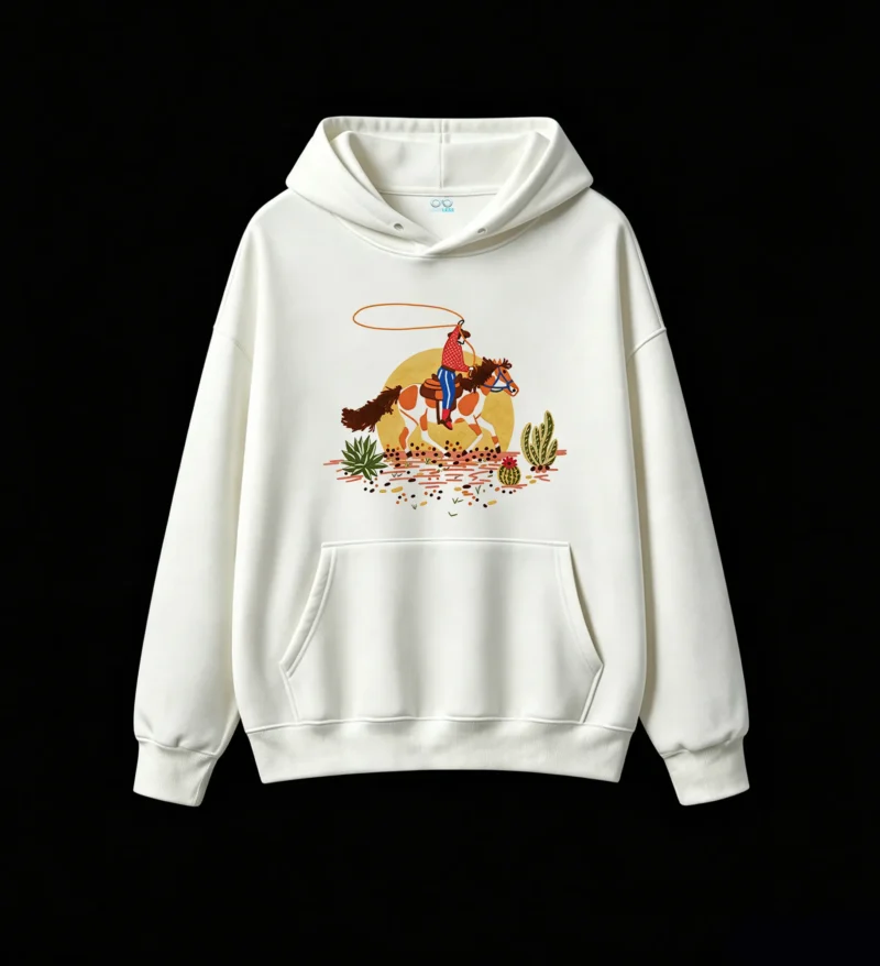 主图_2 Buzo con Capucha Algodón Estampa Gaucho Campo Argentina Premium
