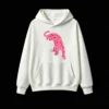 主图_2 Buzo con Capucha Algodón Estampado Leopardo Corazones Casual Premium