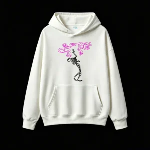 主图_2 Buzo con Capucha Algodón Estampado Neón Diseño Abstracto Urbana Moda