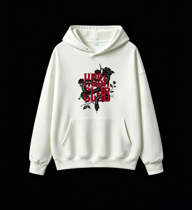 主图_2 Buzo con Capucha Algodón Oversize Hush Club Estampado Serpiente Urban