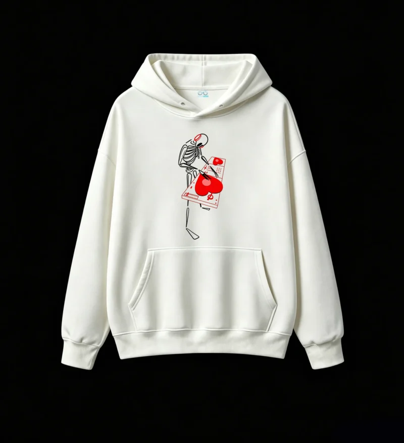 Buzo con Capucha Algodón Estampado Corazón Urbano Diseño Trendy Calidad