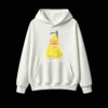 主图_2 Buzo con Capucha Algodón Estampado Gato Bolsa Amarillo Oversize Premium
