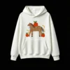 主图_2 Buzo con Capucha Algodón Estampado Caballo Manzanas Diseño Artístico