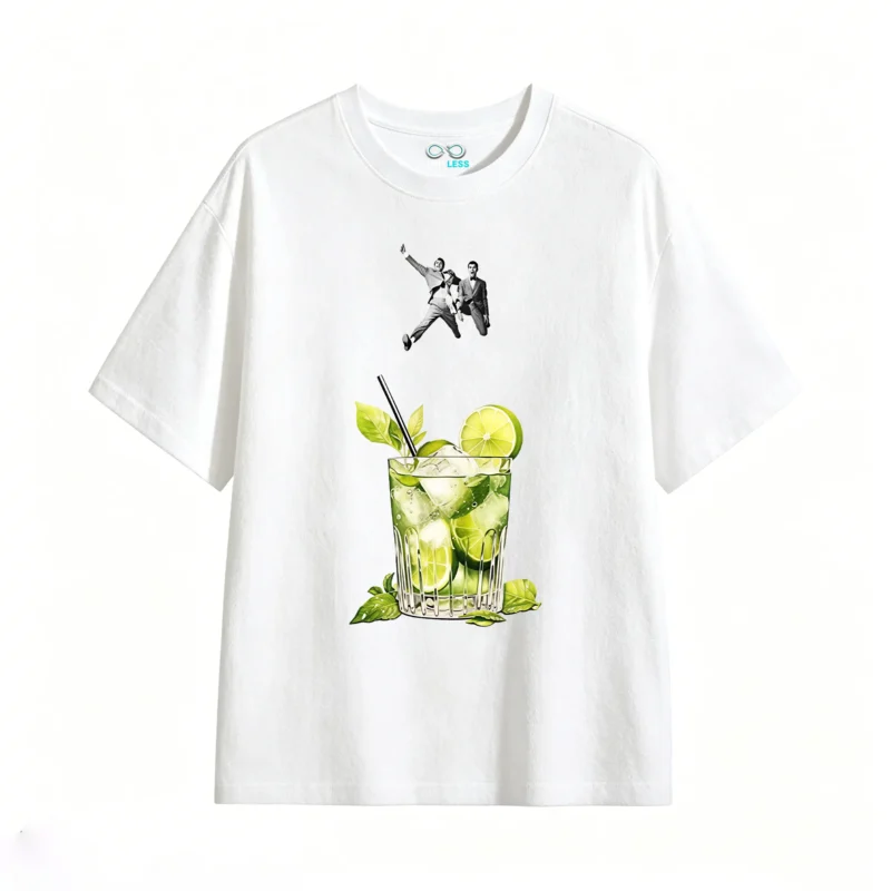 Remera Algodón Estampada Trago Limón Diseño Original Retro