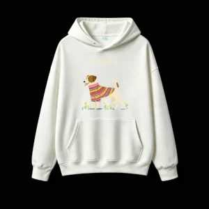 主图_2 Buzo con Capucha Algodón Estampado Jack Russell Terrier Casual Diseño