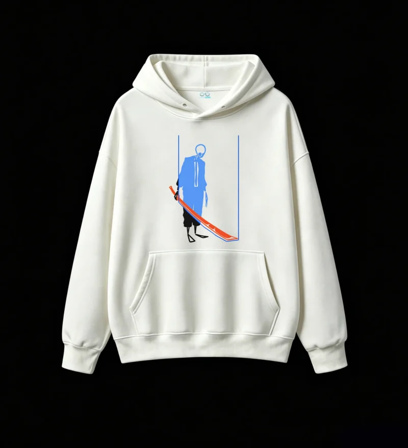 主图_2 Buzo con Capucha Algodón Estampada Anime Espada Diseño Casual Premium