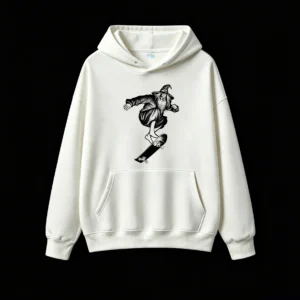主图_2 Buzo con Capucha Algodón Estampado Urbano Skate Diseño Oversize Calidad