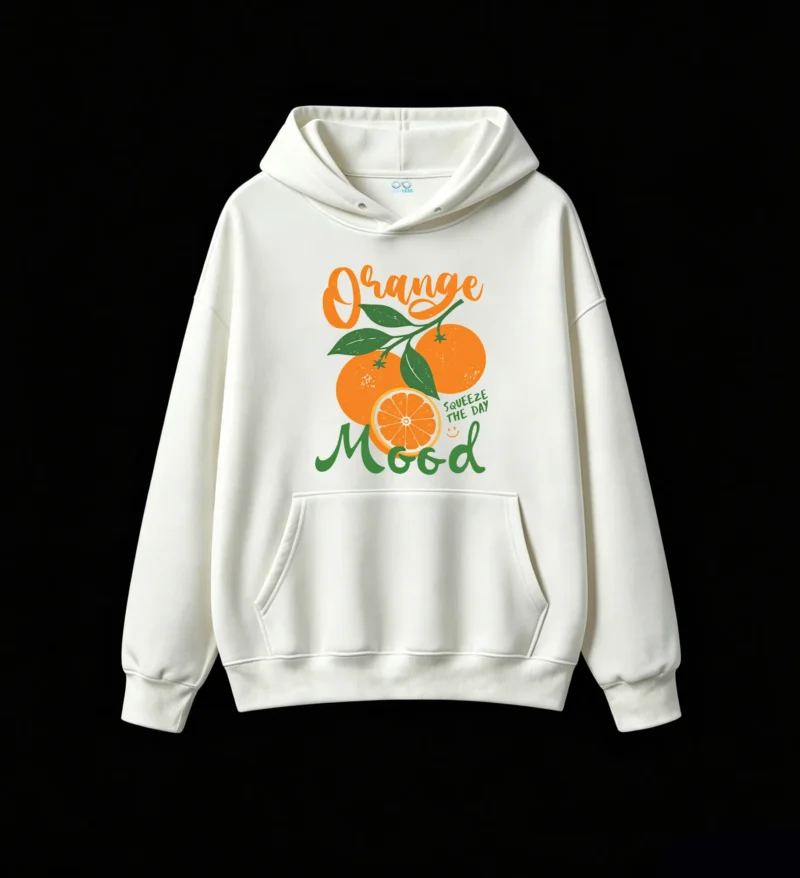 主图_2 Buzo con Capucha Algodón Estampada Naranjas Frutas Vintage Verano