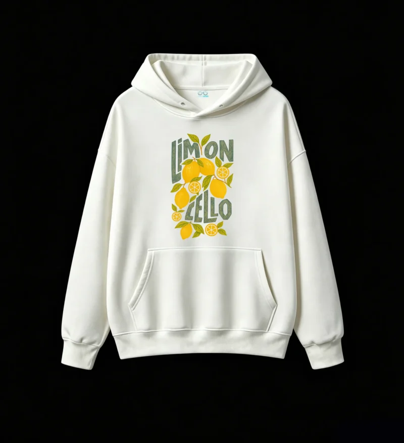 主图_2 Buzo con Capucha Algodón Estampada Limoncello Frutas Verano Premium