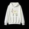 Buzo con Capucha Algodón Estampado Vaca Festiva Estilo Kawaii Premium