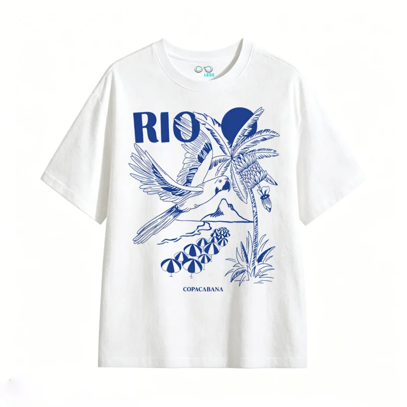 主图_2 Remera Algodón Estampada Rio Copacabana Playa Verano Moda