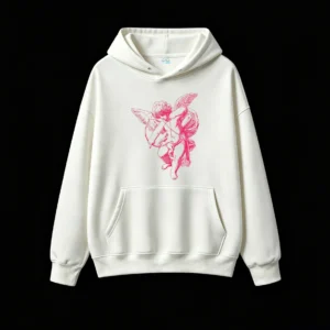 Buzo con Capucha Algodón Estampado Cupido Aesthetic Tendencia Premium