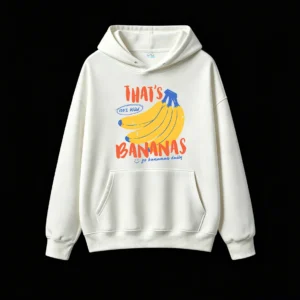 Buzo con Capucha Algodón Estampada Diseño Bananas Wild Casual Urbano