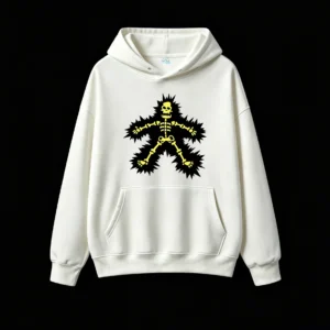 主图_2 Buzo con Capucha Algodón Estampado Esqueleto Calavera Urbano Premium