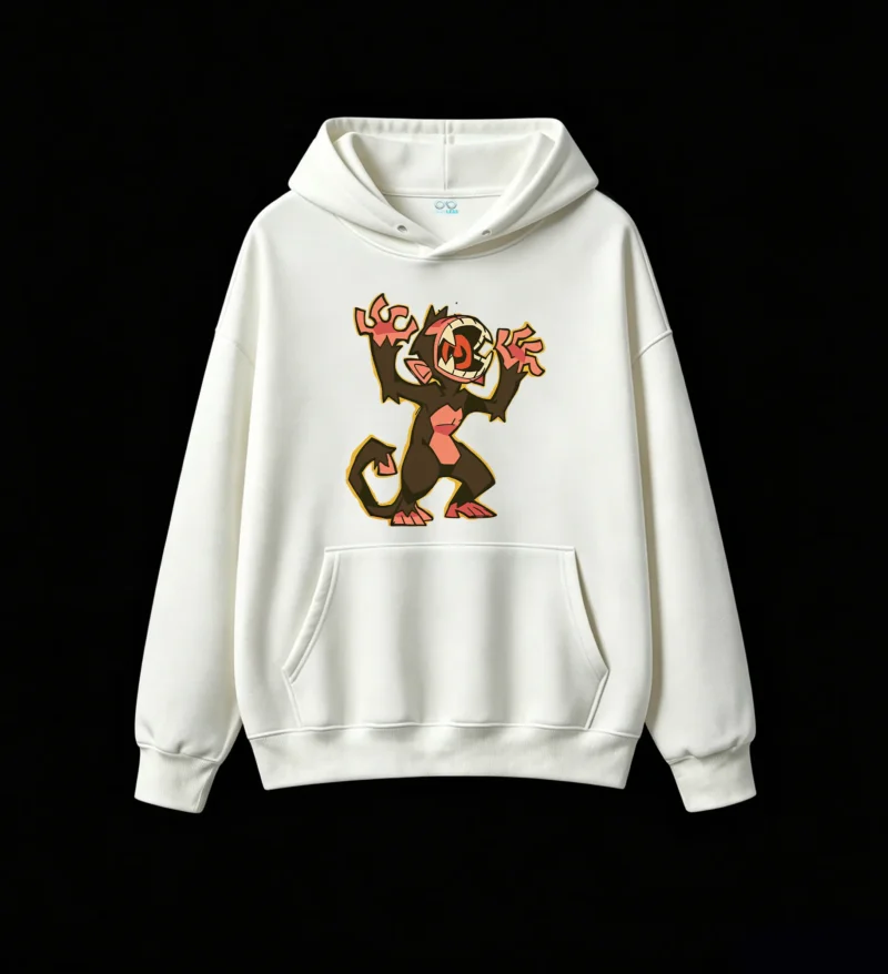 主图_2 Buzo con Capucha Algodón Estampado Mono Cartoon Urbano Premium