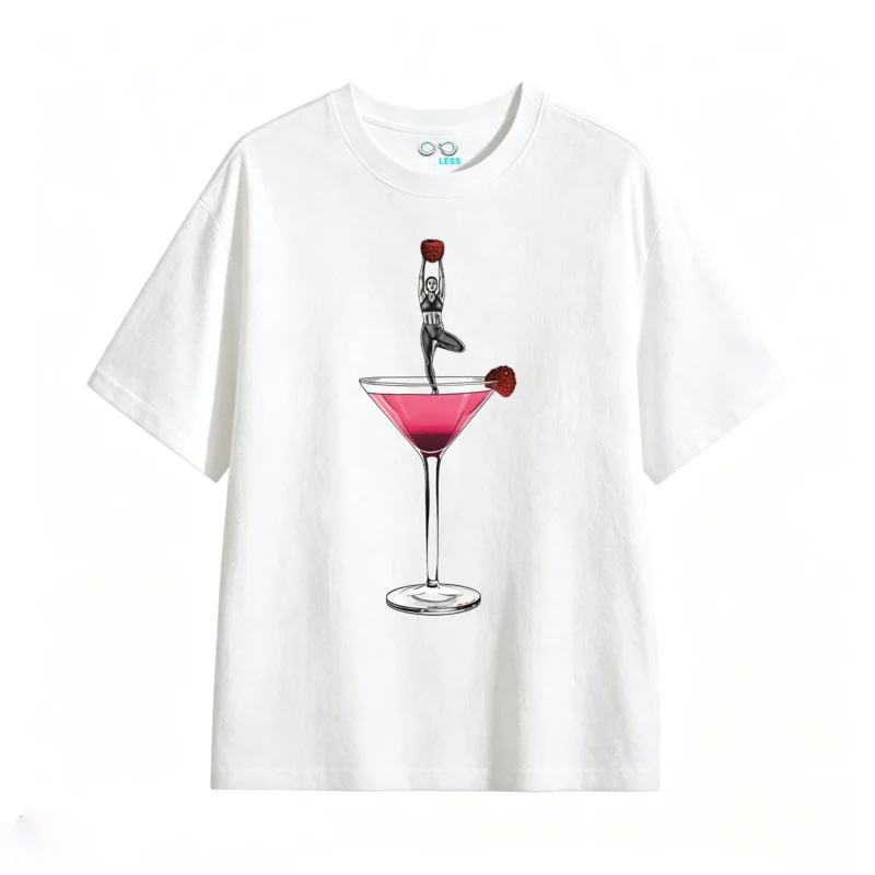 主图_2 Remera Algodón Yoga Cóctel Frutal Estampado Premium Calidad