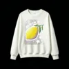 Sudadera Cuello Redondo Algodón Estampado Lemon Diseño Verano Oversize Premium
