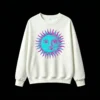 Sudadera Cuello Redondo Algodón Estampado Sol Pop Art Diseño Vintage Oversize