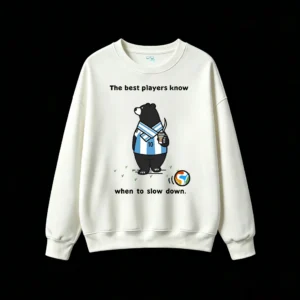 Sudadera Cuello Redondo Algodón Estampada Oso Selección Argentina Premium