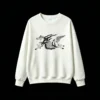 Sudadera Cuello Redondo Algodón Estampado Caballo Fuego Diseño Urbano Premium