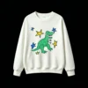 主图_2 Sudadera Cuello Redondo Algodón Estampado Dinosaurio Y Estrellas Urbano Premium
