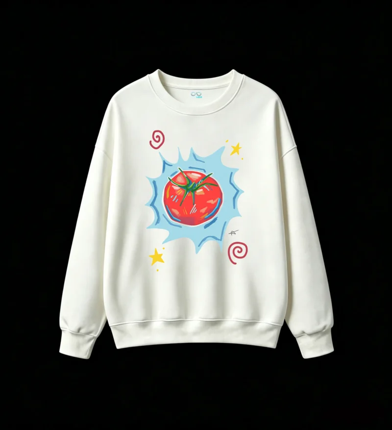 主图_2 Sudadera Cuello Redondo Algodón Estampado Tomate Diseño Pop Art Casual 118