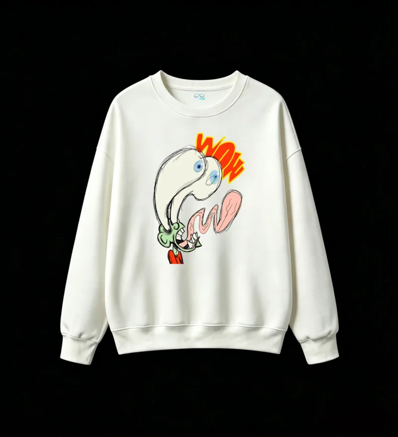 主图_2 Sudadera Cuello Redondo Algodón Estampada Wow Diseño Urbano Full Color