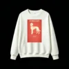 Sudadera Cuello Redondo Algodón Estampado Perro Saluki Diseño Casual Moda