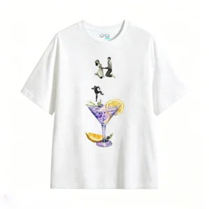 主图_2 Remera Algodón Estampado Retro Cóctel Vintage Premium