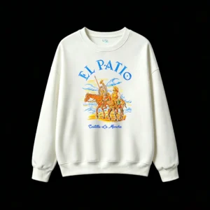 Sudadera Cuello Redondo Algodón El Patio Quijote Estampado Urbano Casual Premium