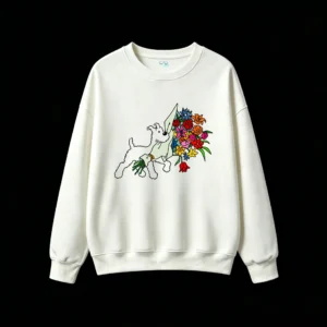 主图_2 Sudadera Cuello Redondo Algodón Estampado Ramo Flores Primavera Full Color