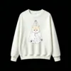 主图_2 Sudadera Cuello Redondo Algodón Estampado Gato Kawaii Diseño Oversize Premium