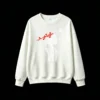 主图_2 Sudadera Cuello Redondo Algodón Estampado Esqueleto Rosa Diseño Vintage Cool
