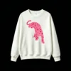 Sudadera Cuello Redondo Algodón Estampado Leopardo Corazones Casual Premium