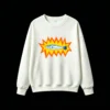 Sudadera Cuello Redondo Algodón Estampado Pez Pop Art Diseño Urbano Premium