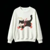 Sudadera Cuello Redondo Algodón Estampado Gato Miwa Diseño Kawaii Casual