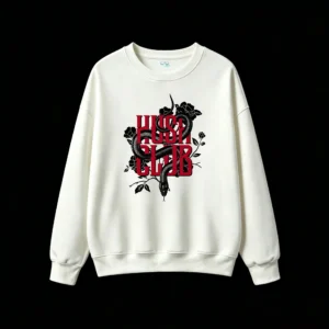 Sudadera Cuello Redondo Algodón Oversize Hush Club Estampado Serpiente Urban