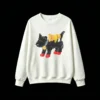 Sudadera Cuello Redondo Algodón Estampado Lucky Perro Oso Diseño Kawaii Tendencia