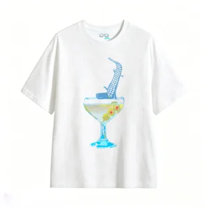 Remera Algodón Estampado Cocodrilo Martini Diseño Urbano Prem